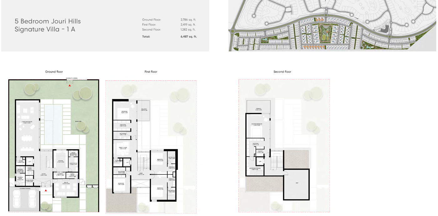 5 Bedrooms + Maid floor plan