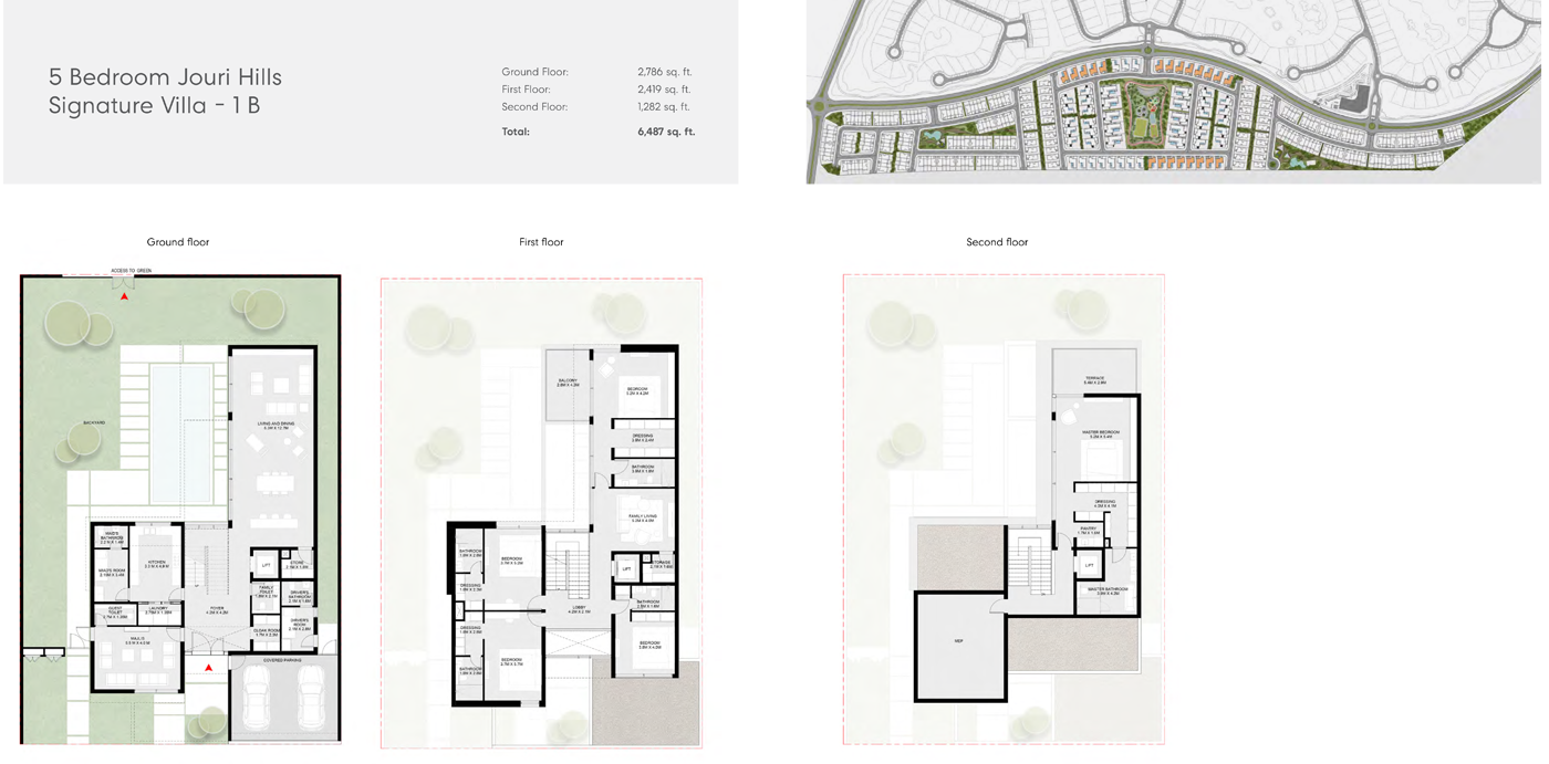 5 Bedrooms + Maid floor plan
