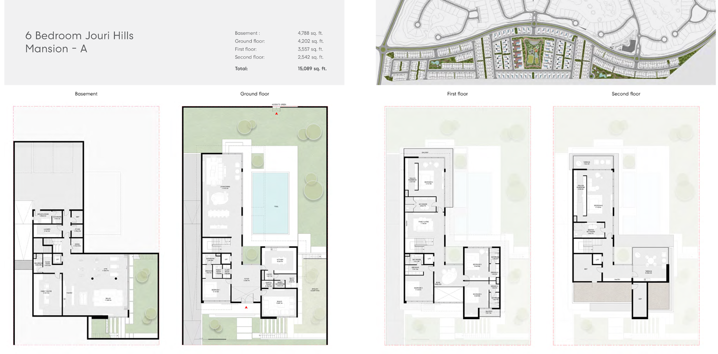 6 Bedrooms + Maid floor plan
