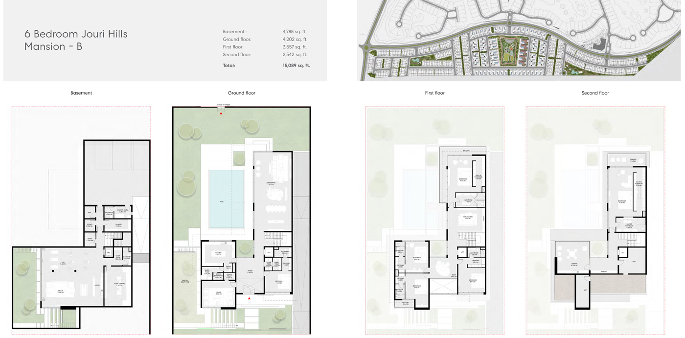 6 Bedrooms + Maid floor plan