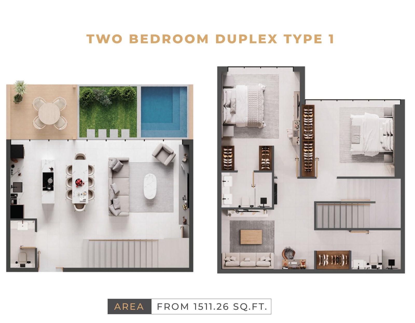 2 Bedroom floor plan