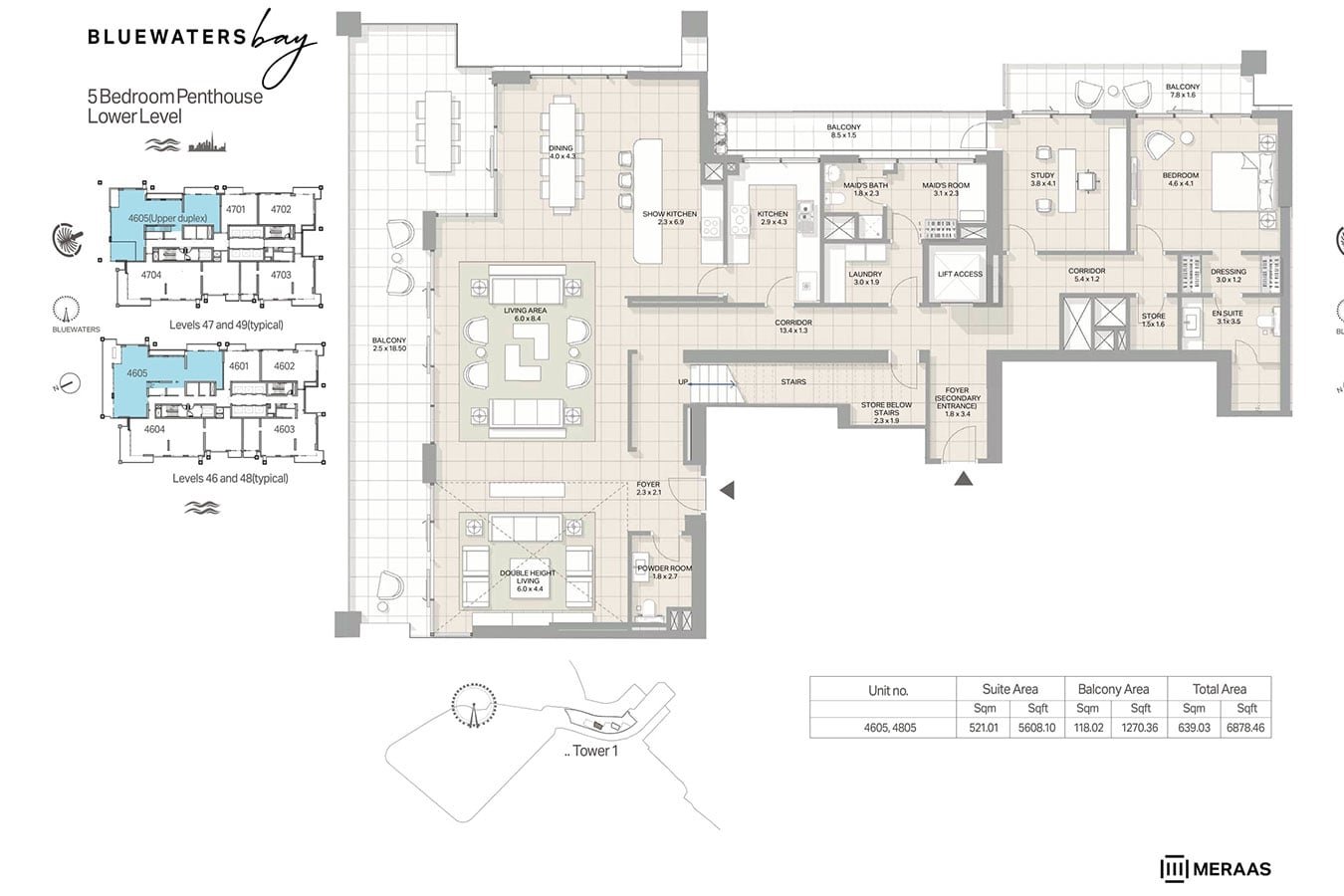 5 Bedrooms + Maid floor plan