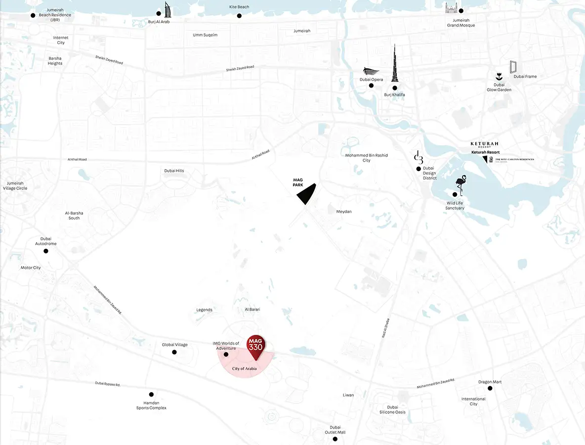 MAG 330 Apartments location map