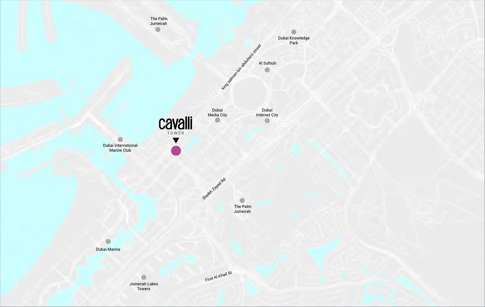 Cavalli Towers Dubai Harbour location map