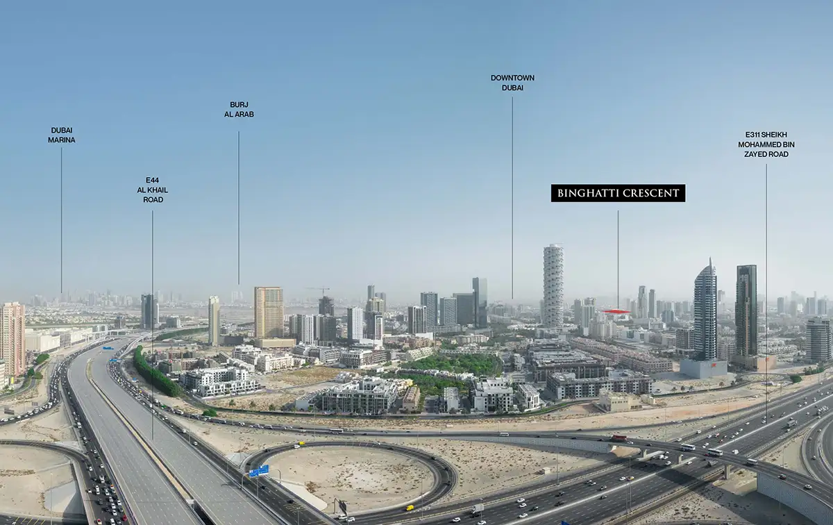 Binghatti Crescent location map