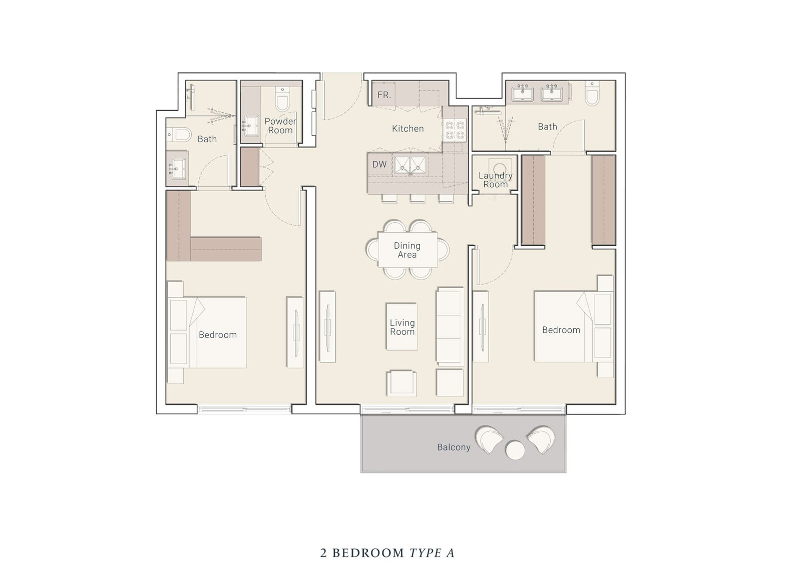 2 Bedroom floor plan