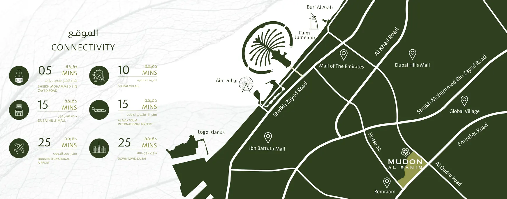 Mudon Al Ranim Phase 4 location map