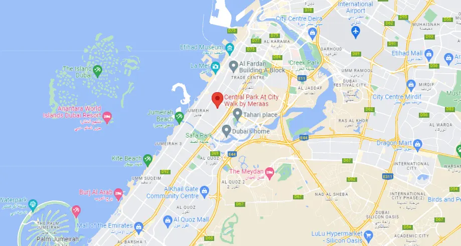 Erin Central Park location map
