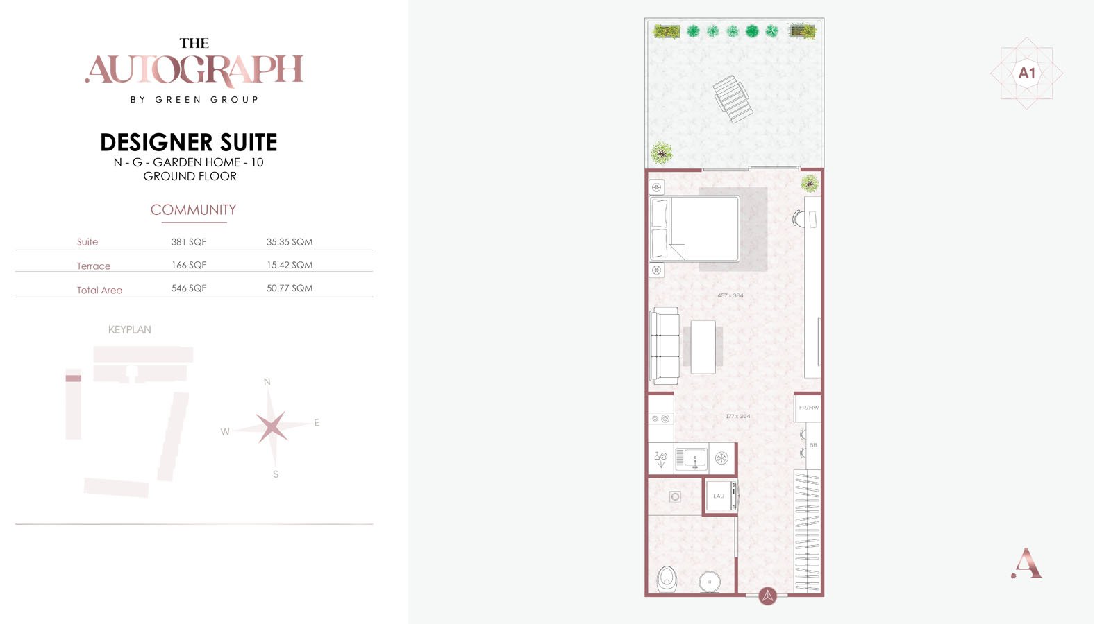 1 Bedroom floor plan