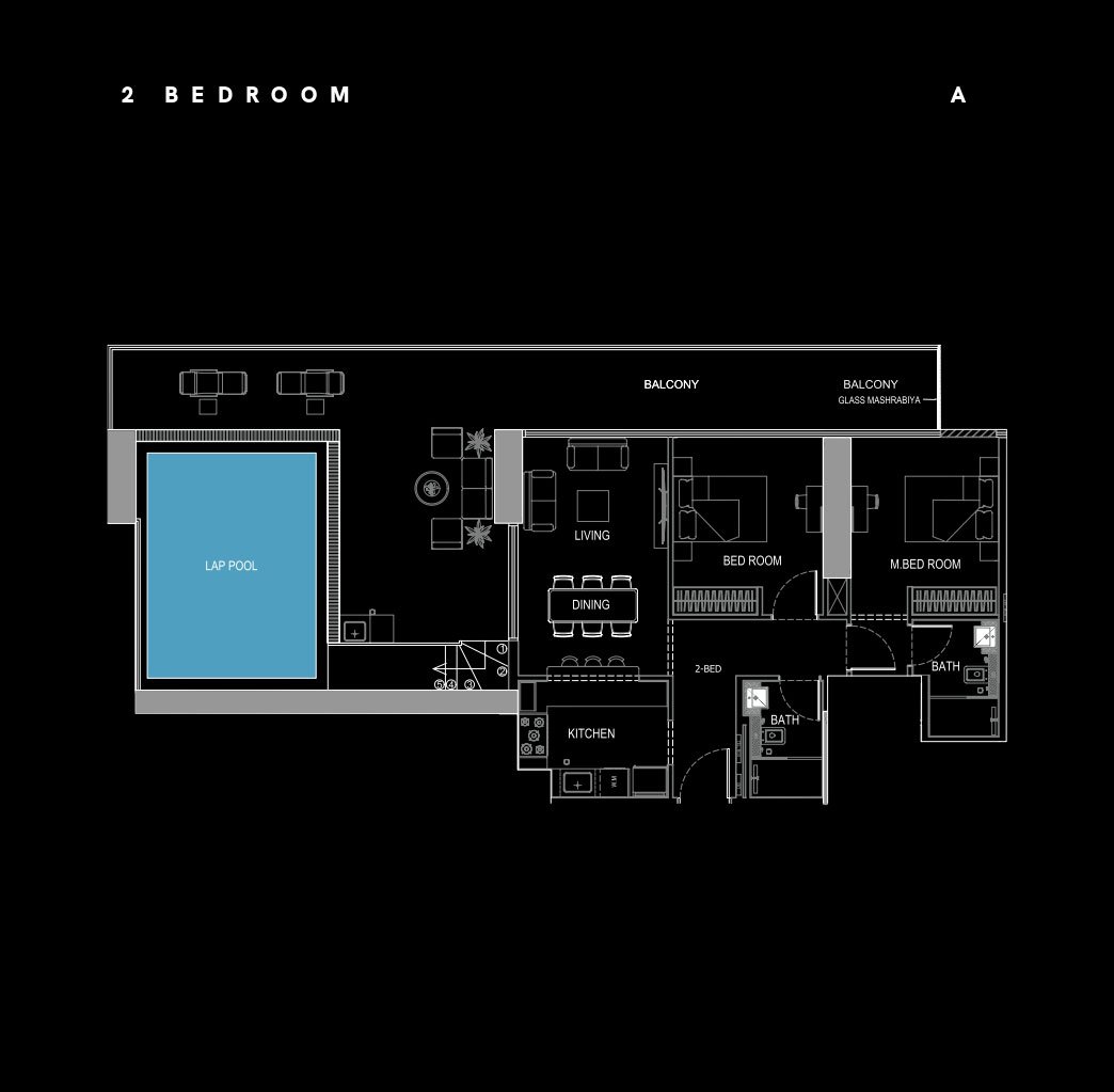 2 Bedroom floor plan