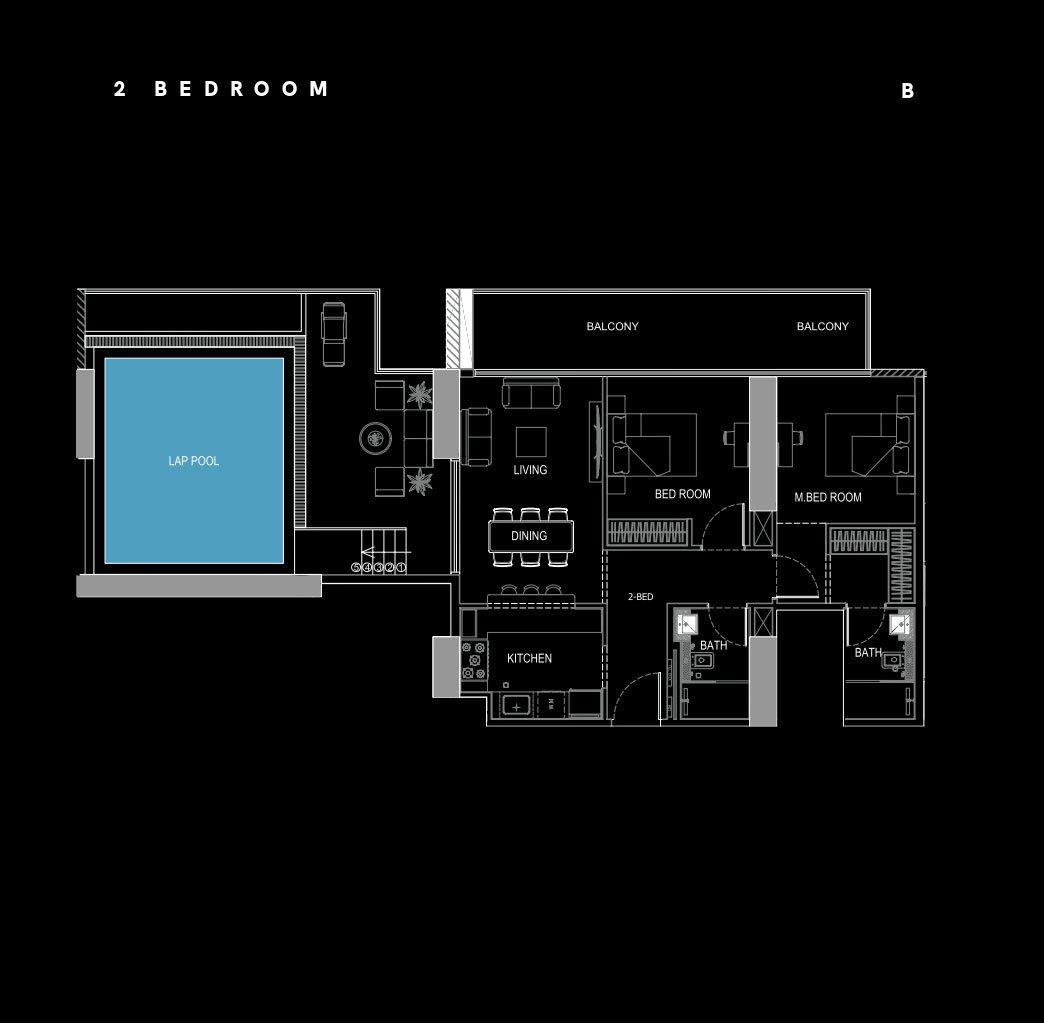 2 Bedroom floor plan