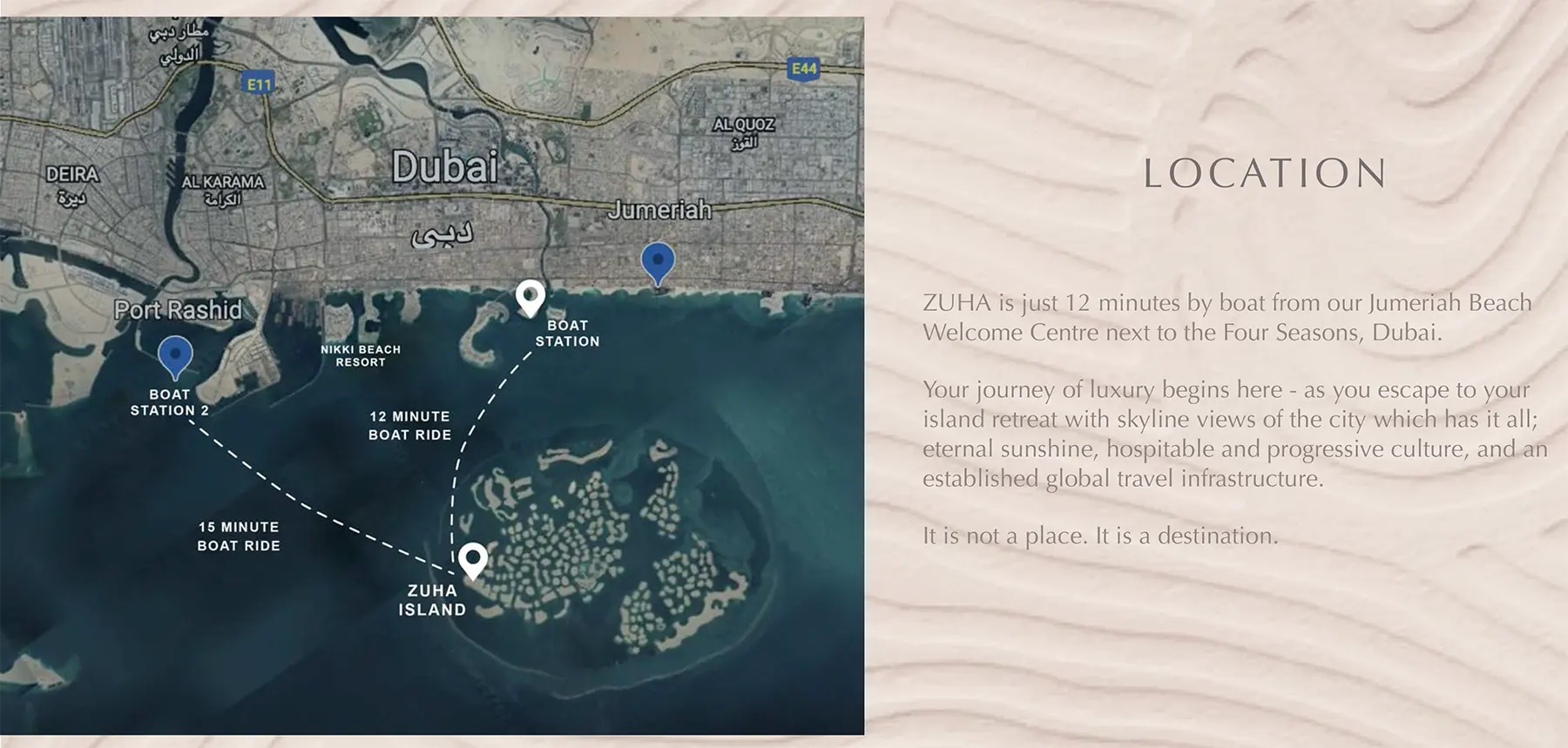 Zuha Island Villas location map