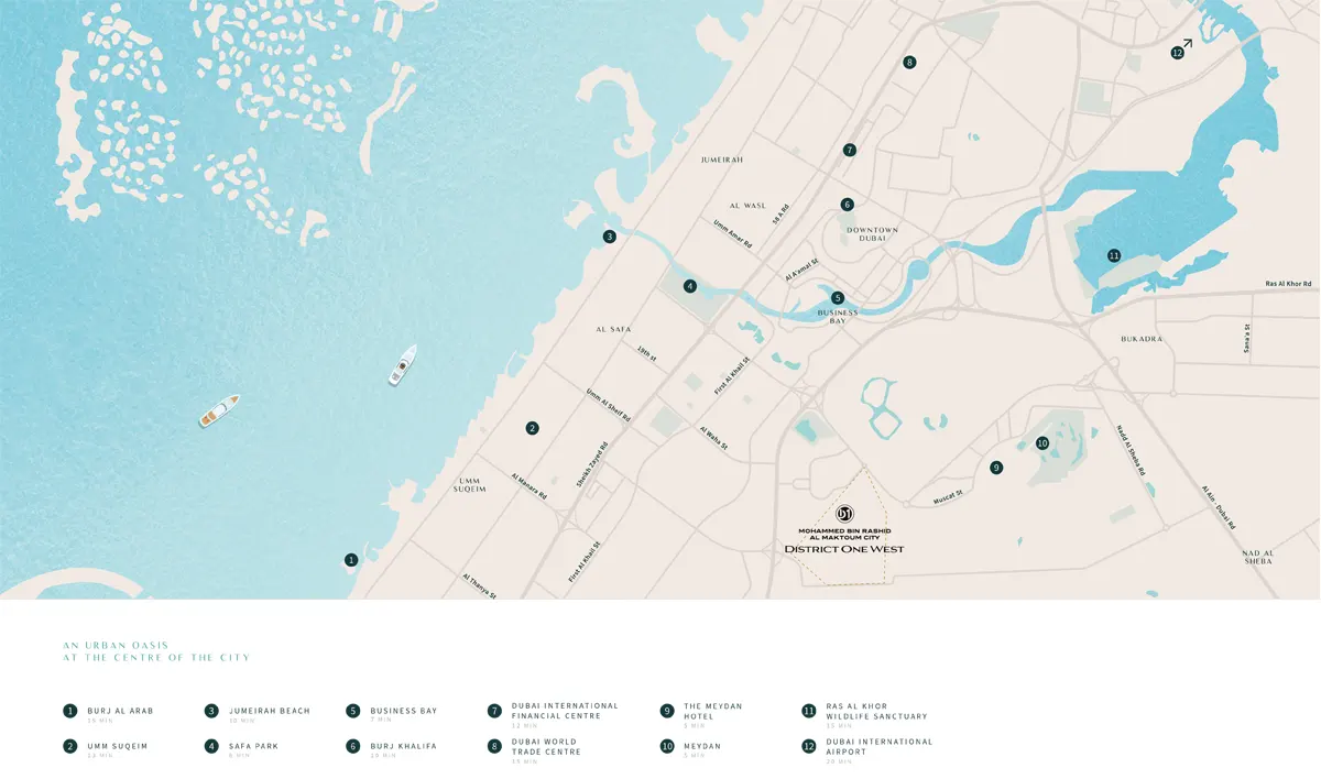 District One West location map