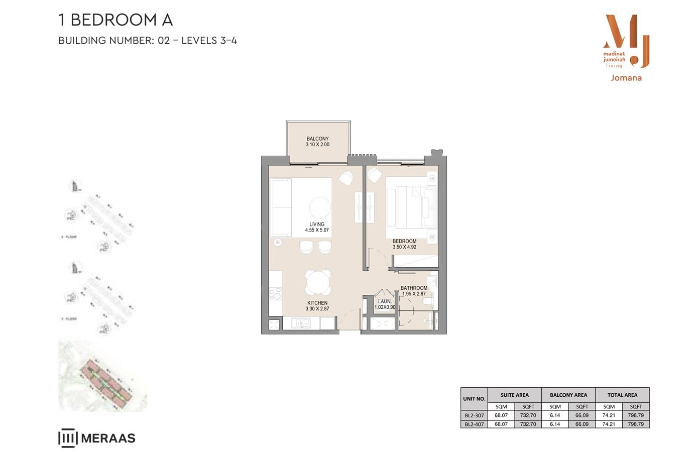 1 Bedroom floor plan