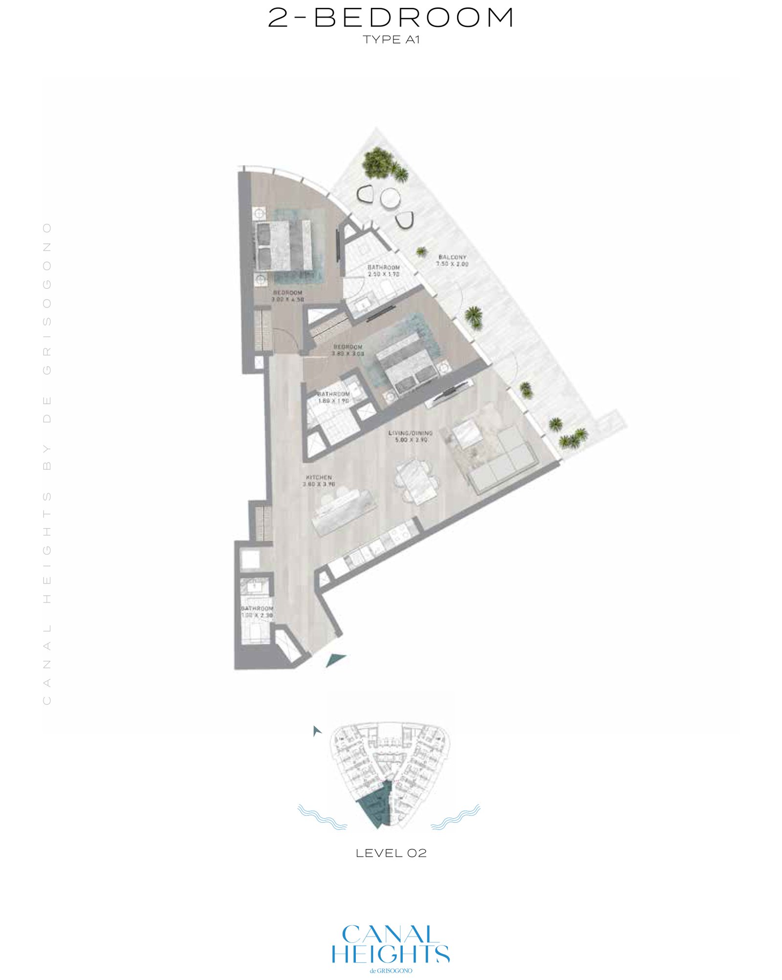 2 Bedroom floor plan