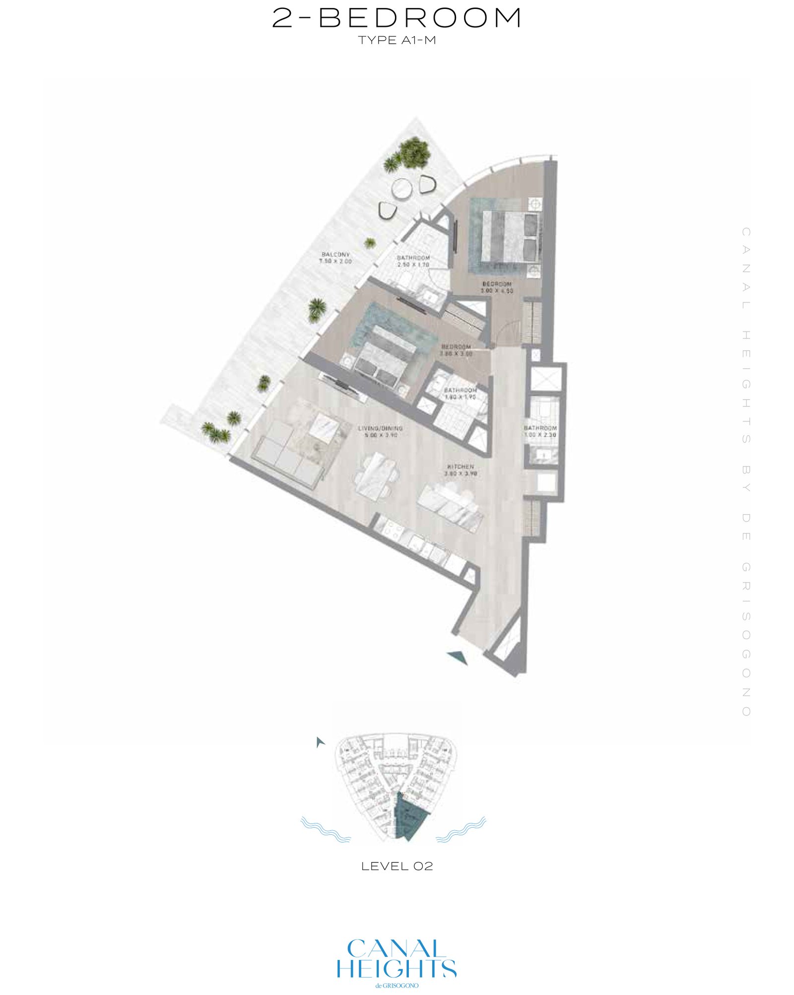 2 Bedroom floor plan