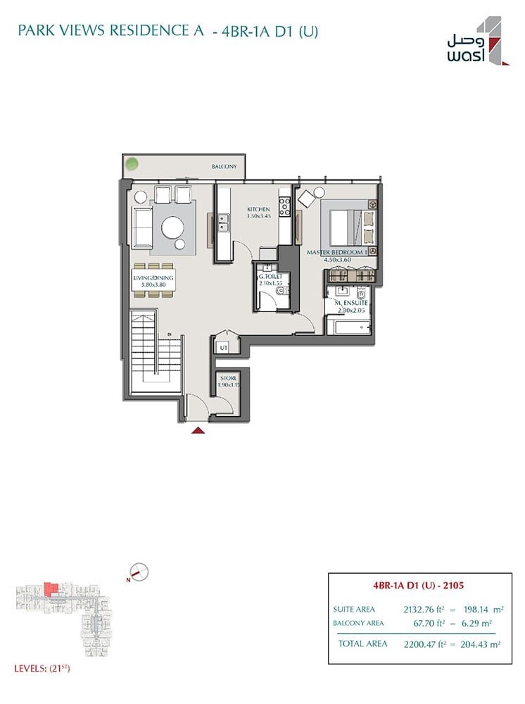 4 Bedrooms floor plan