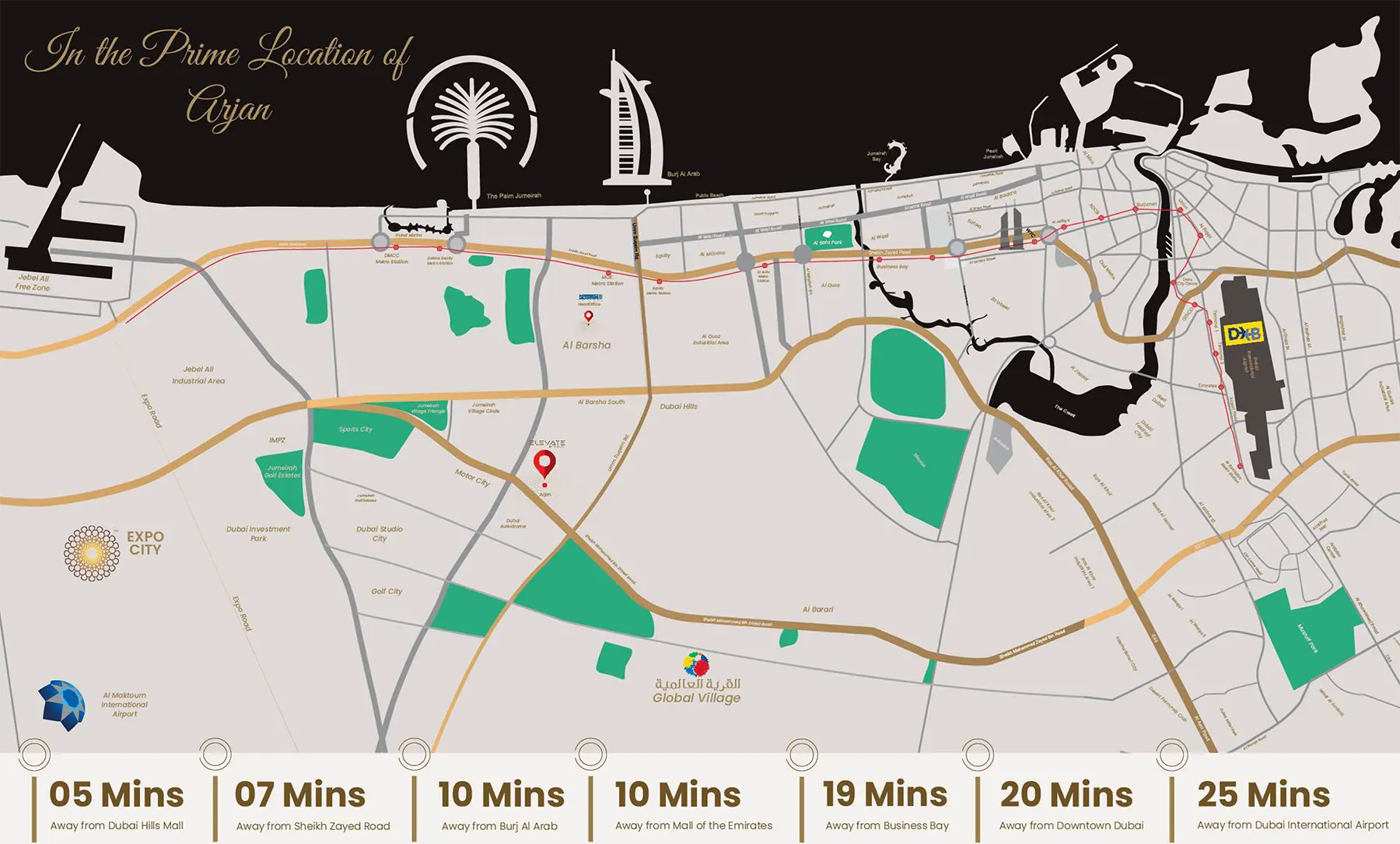 Elevate by Prescott location map