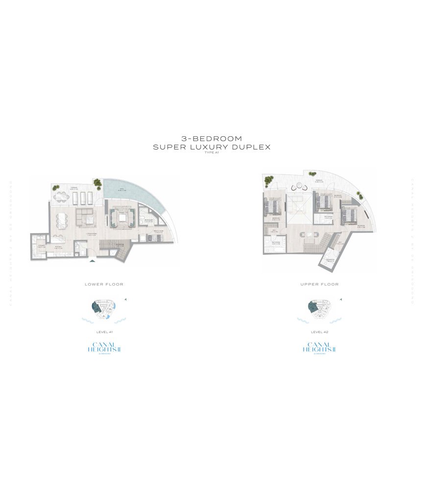 3 Bedrooms + Maid floor plan
