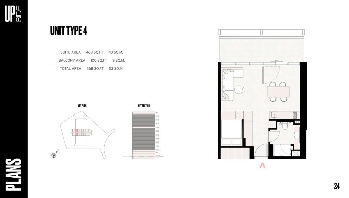 1 Bedroom floor plan