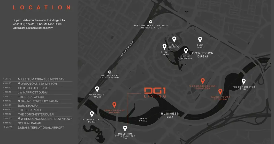 DG1 Living Tower location map