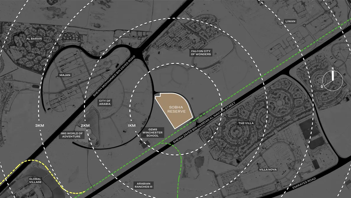 Sobha Reserve Villas location map