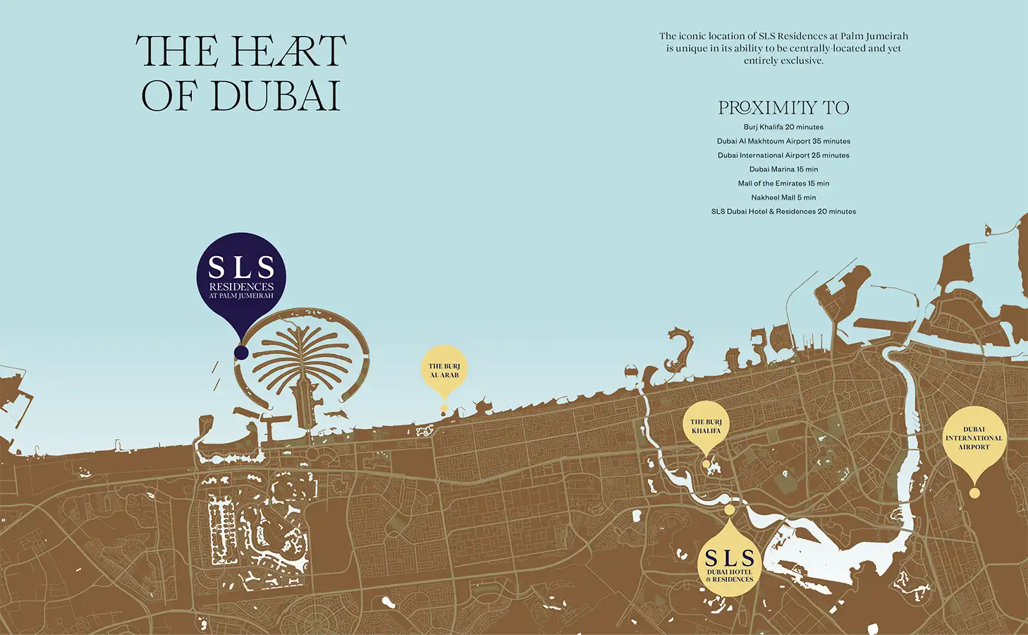 SLS Residences The Palm location map