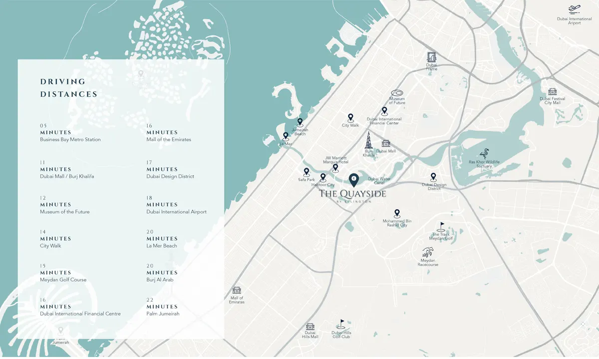 The Quayside location map