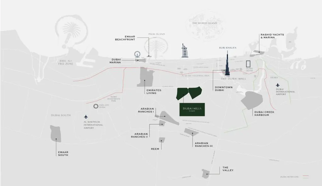 Emaar Golf Grand location map