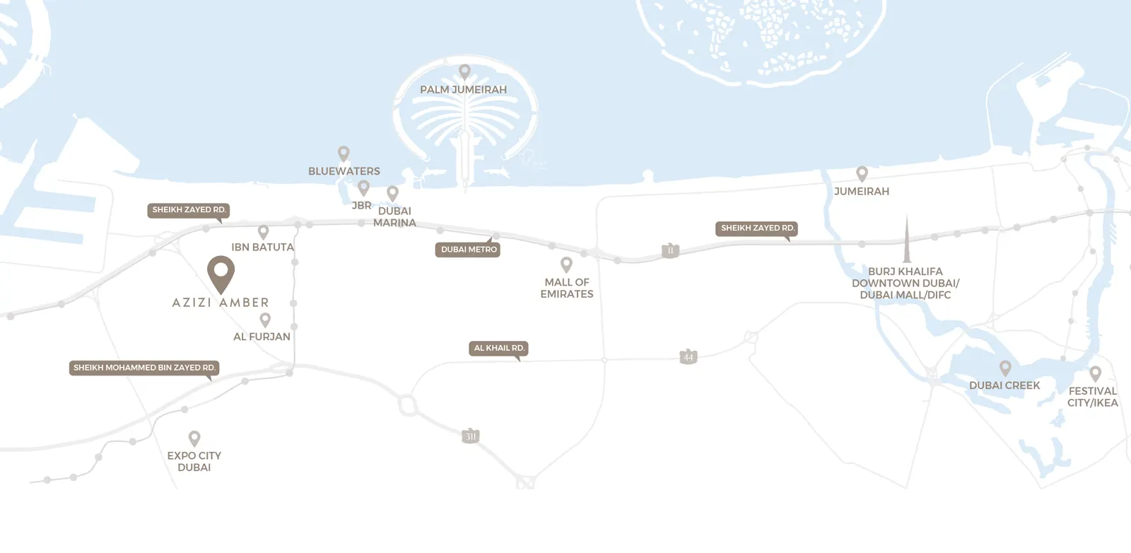 Azizi Amber location map