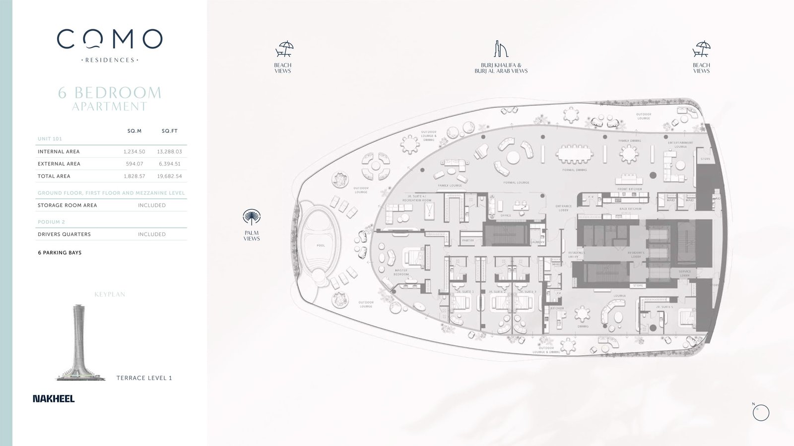 6 Bedrooms + Maid floor plan