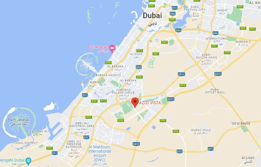 Azizi Vista location map