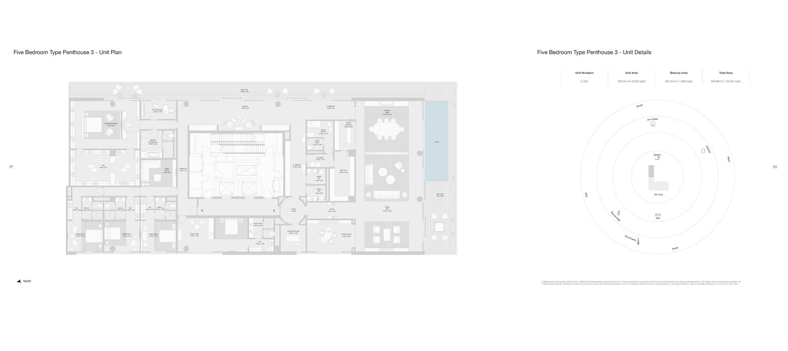 5 Bedrooms + Maid floor plan