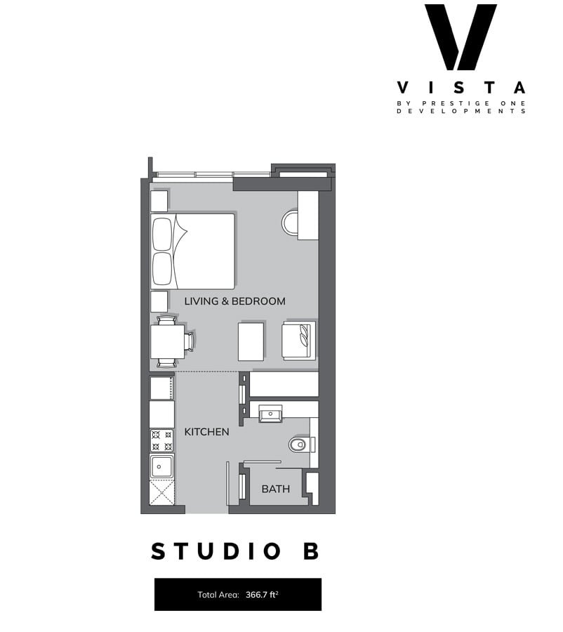 3 Bedrooms + Maid floor plan