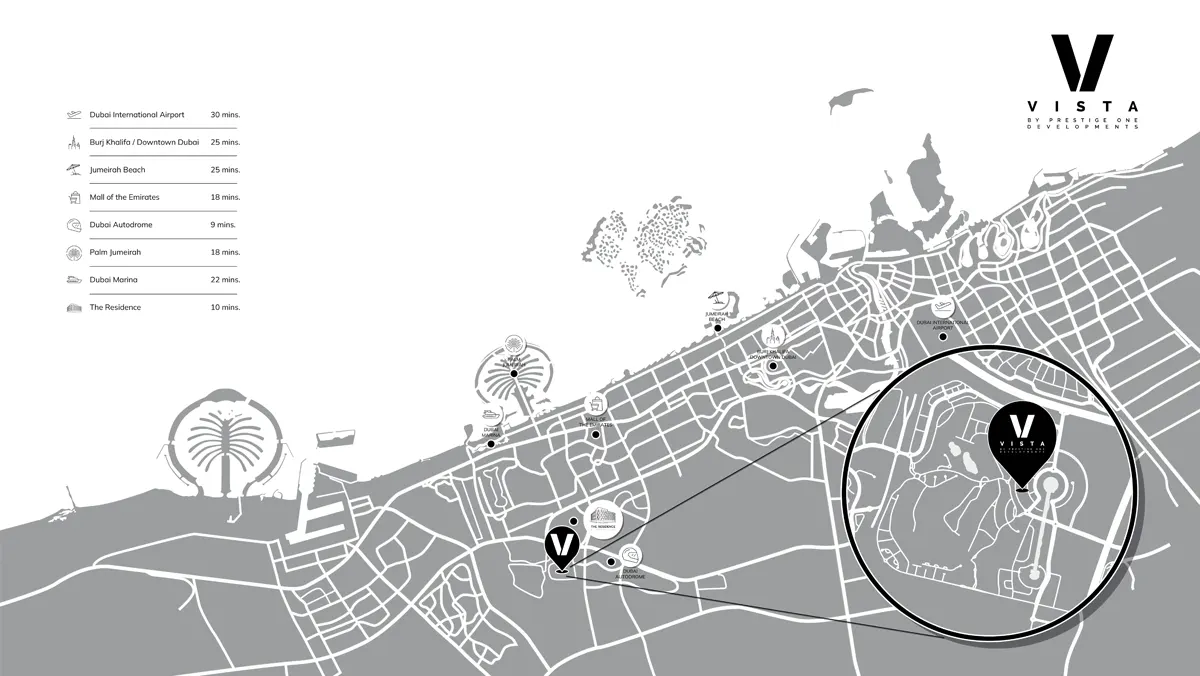 Vista by Prestige One location map