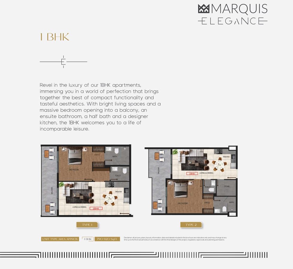 1 Bedroom floor plan