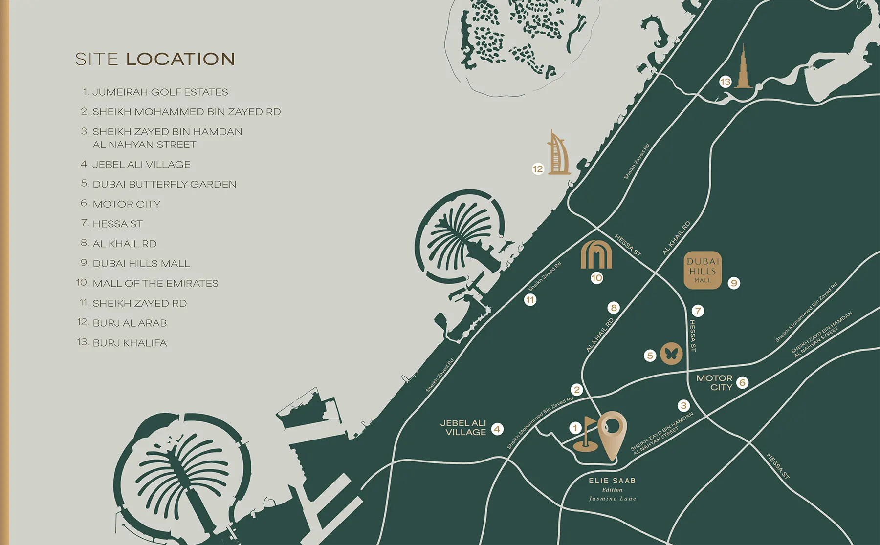 Jasmine Lane location map