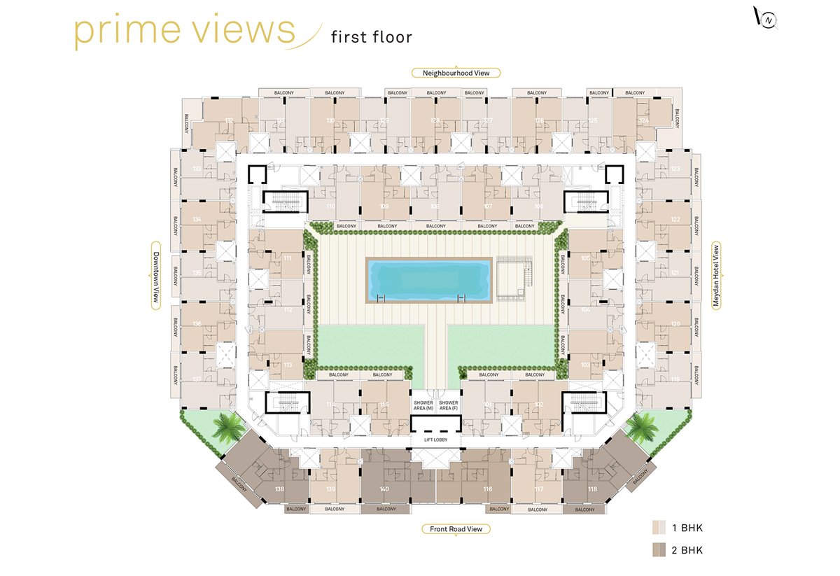 Prescott Prime Views Meydan floor plan
