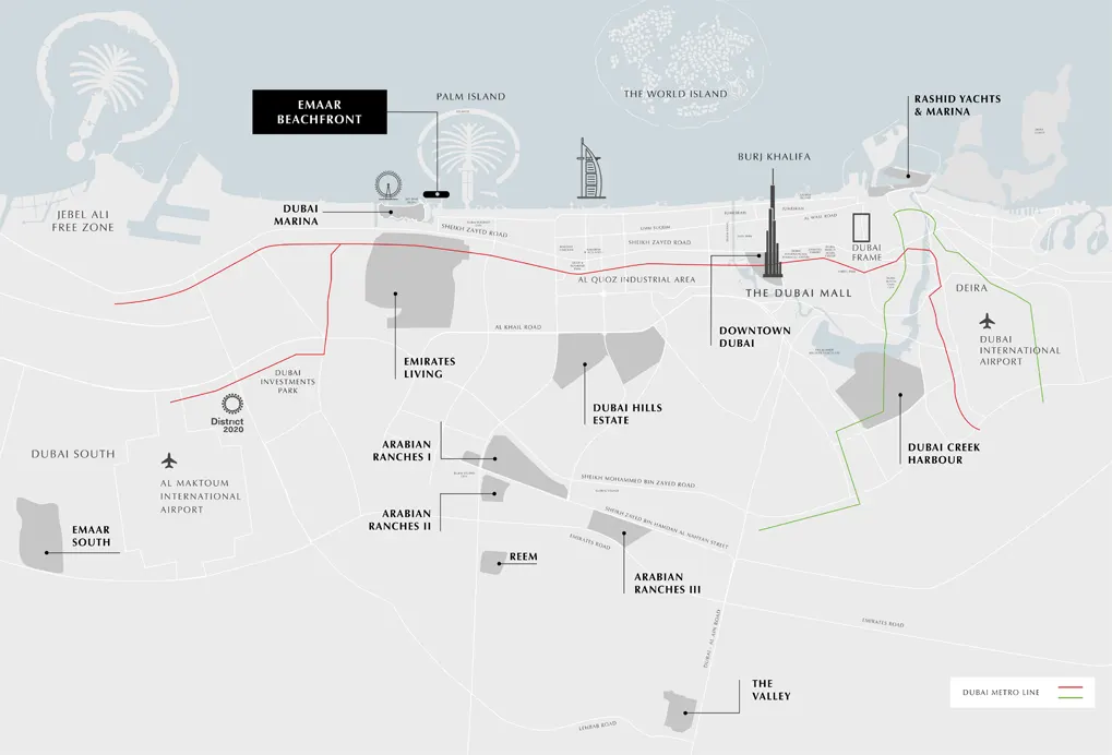 Emaar Bayview by Address Resorts location map