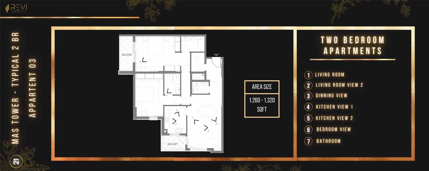 2 Bedroom floor plan
