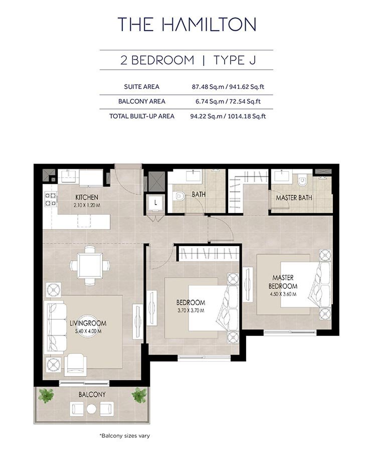2 Bedroom floor plan