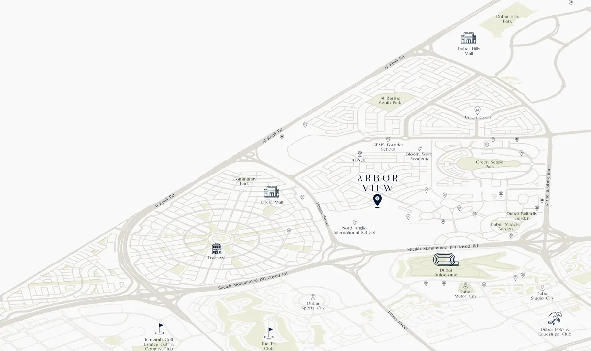Ellington Arbor View location map
