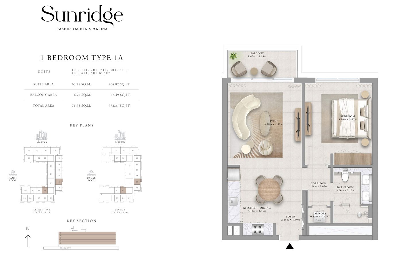 Emaar Sunridge Mina Rashid floor plan