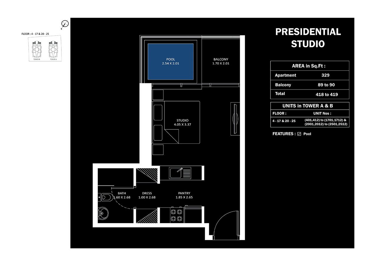 Studio floor plan