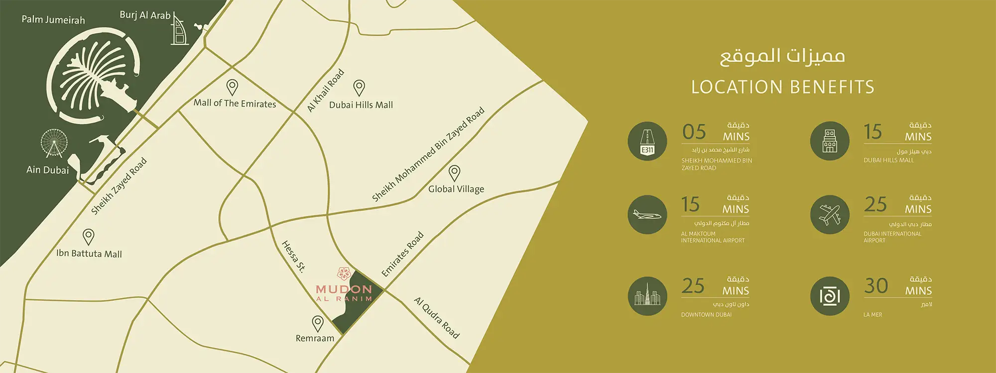 Mudon Al Ranim Phase 8 location map