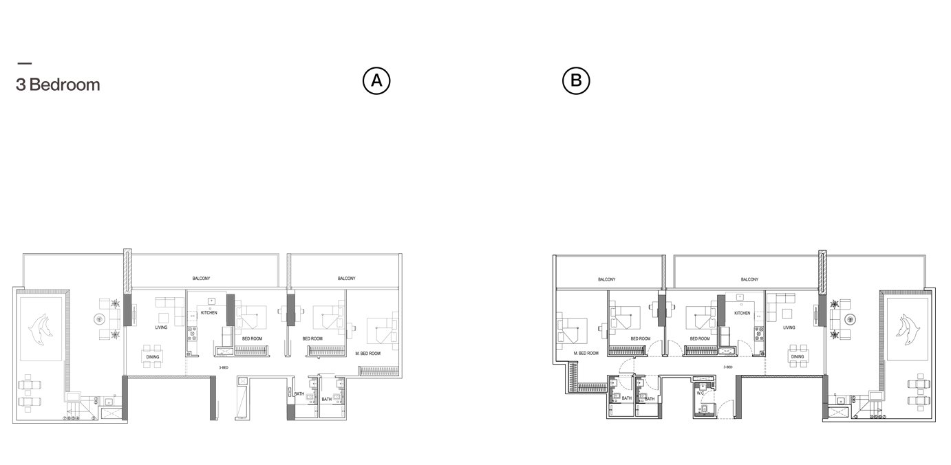 3 Bedroom floor plan