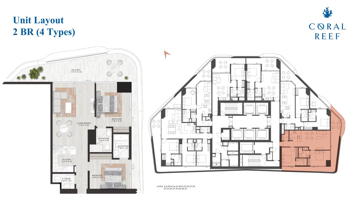 2 Bedroom floor plan