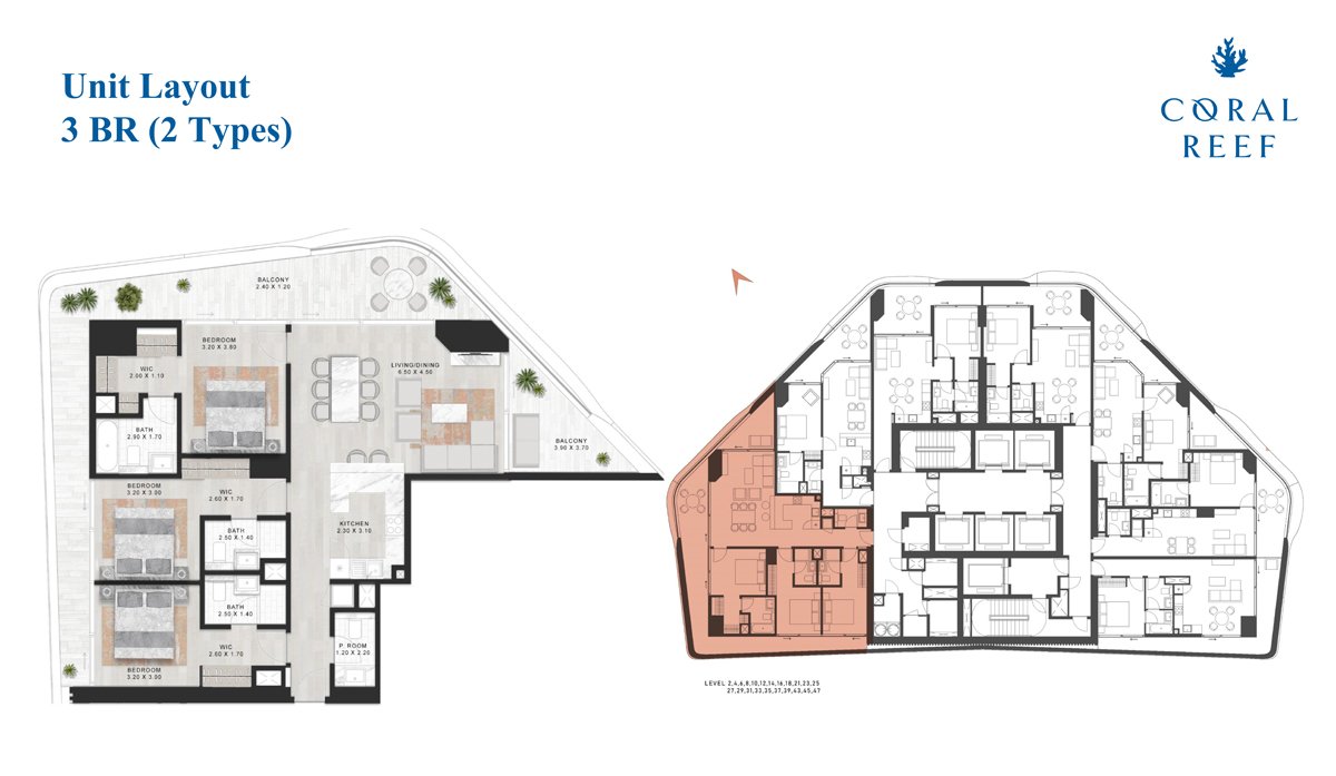 3 Bedroom floor plan