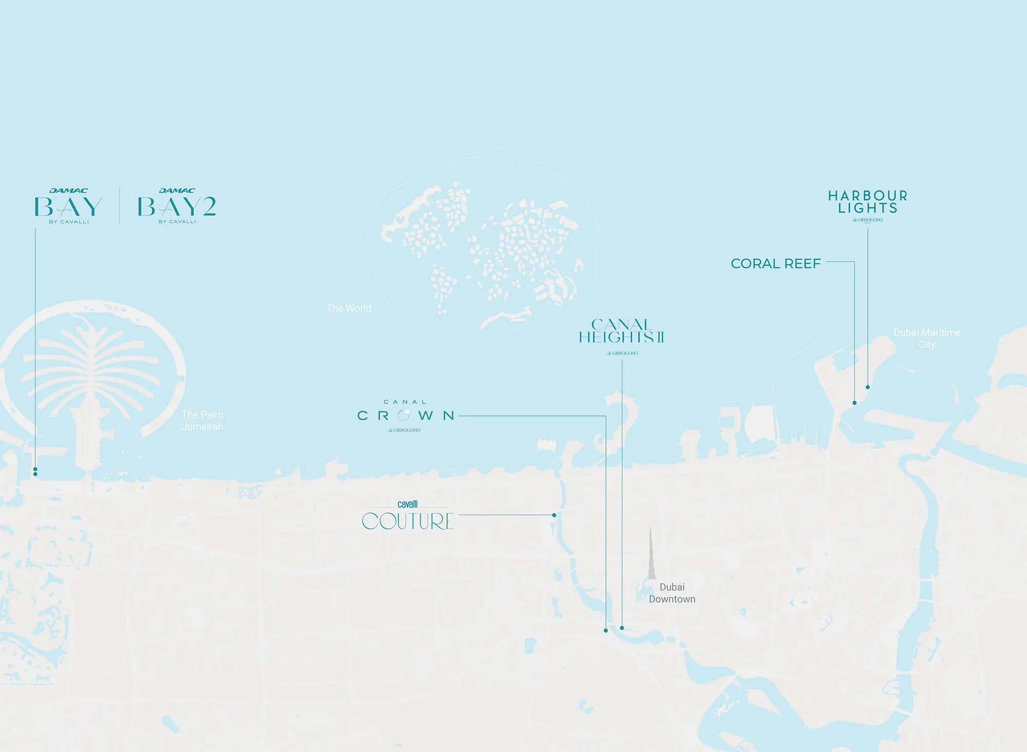 Damac Coral Reef location map
