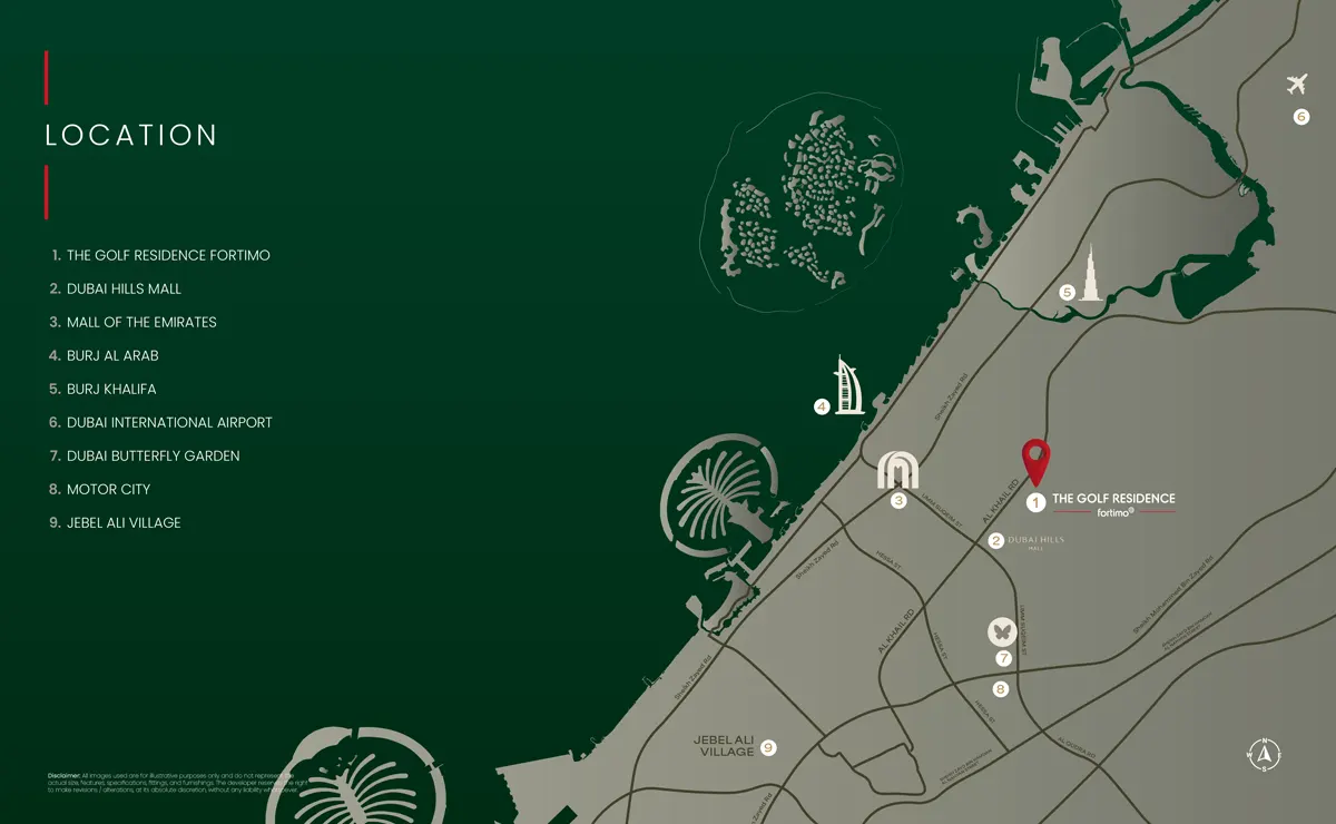The Golf Residence location map